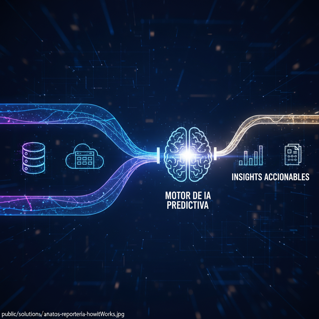 Sistema de IA analizando datos