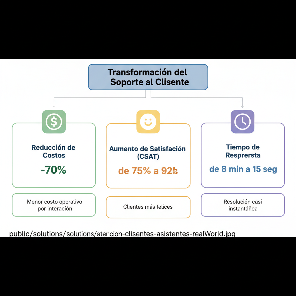 Métricas de mejora en costos y satisfacción