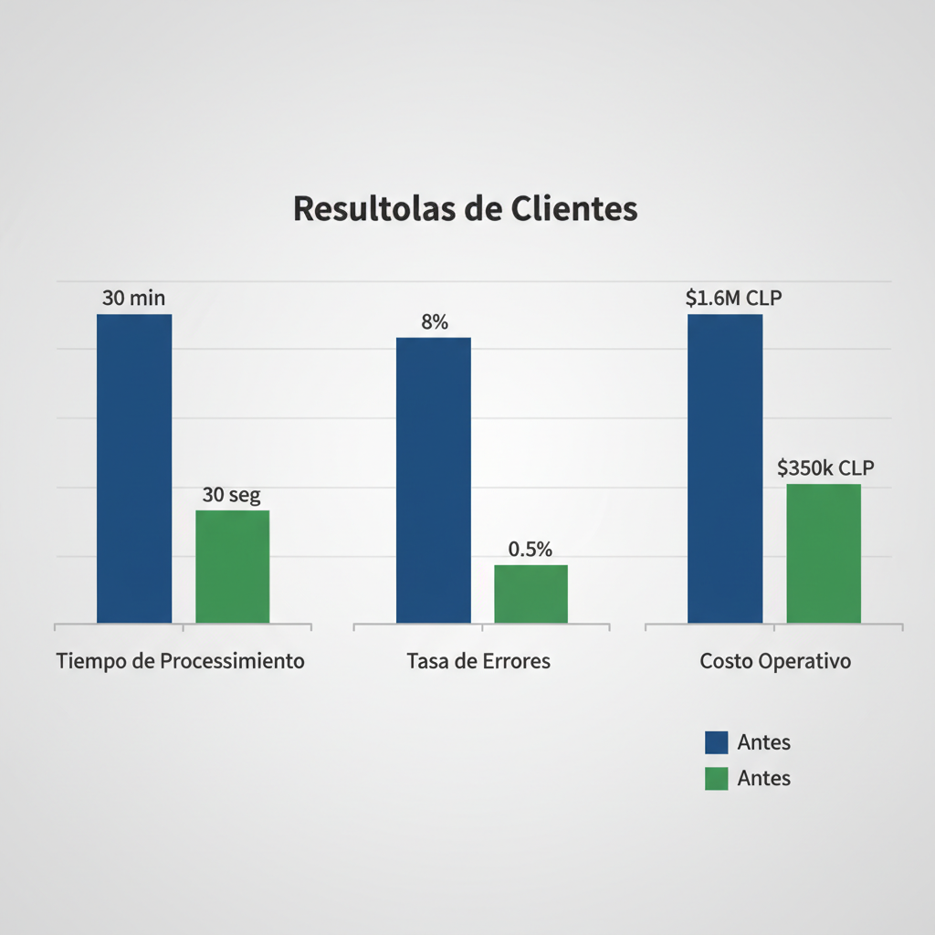 Gráfico de resultados de clientes reales