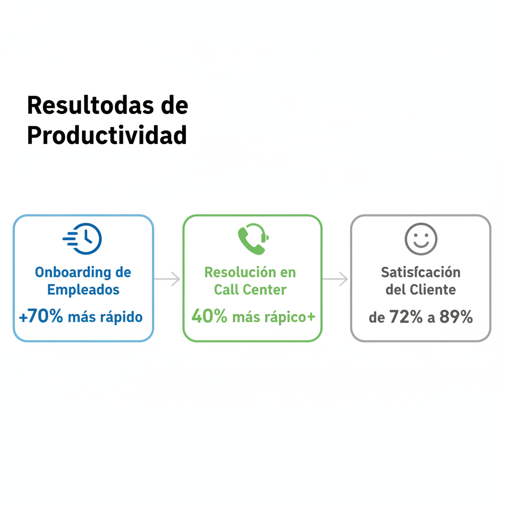 Métricas de mejora en productividad y satisfacción