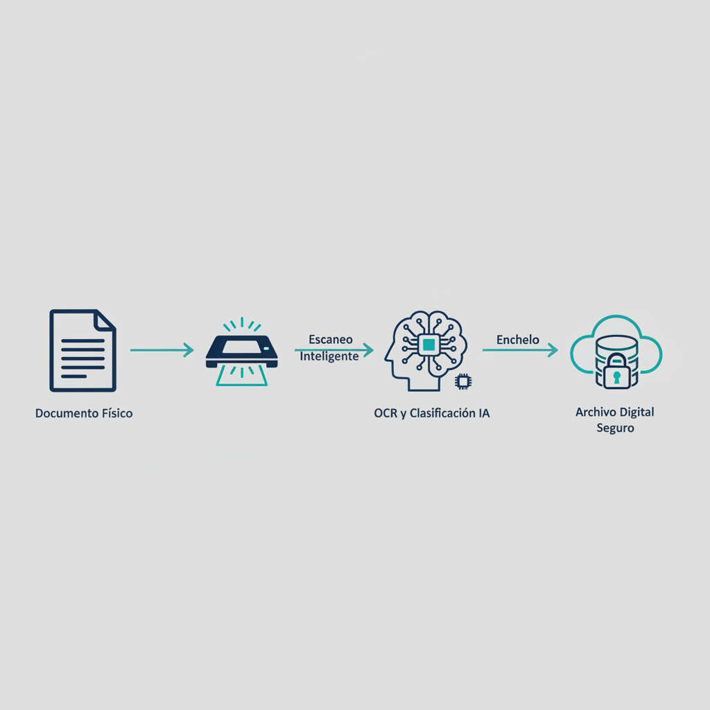 Proceso de digitalización con OCR y clasificación automática