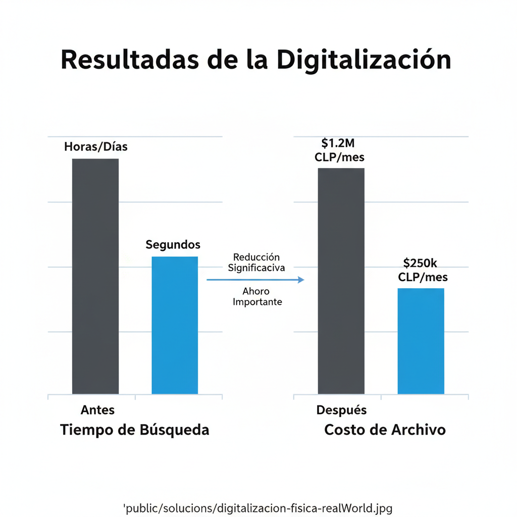 Comparativa de costos y eficiencia antes/después