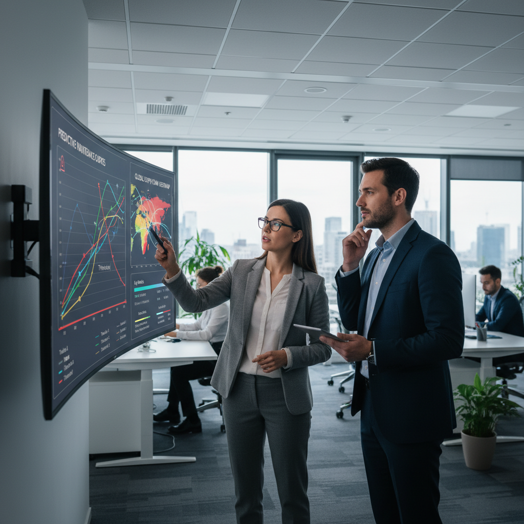 Ingenieros analizando dashboard predictivo