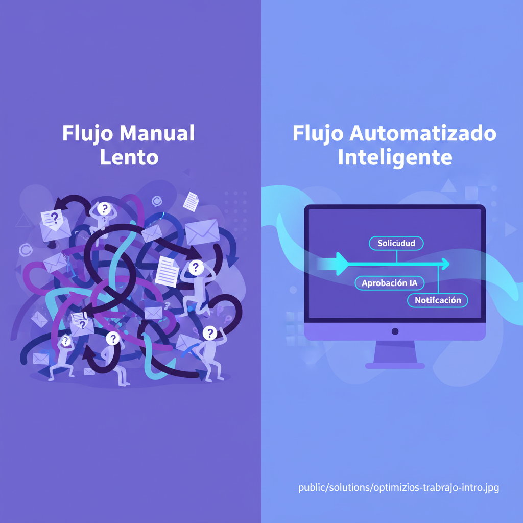 Flujo de trabajo manual vs automatizado